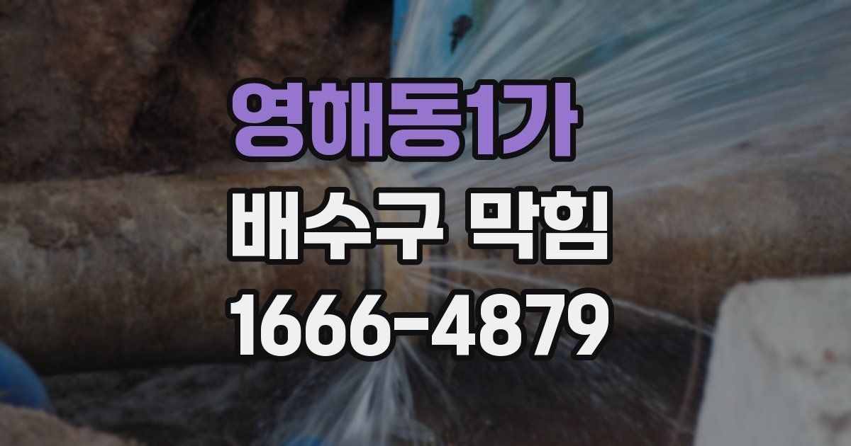 영해동1가 배수구 막힘