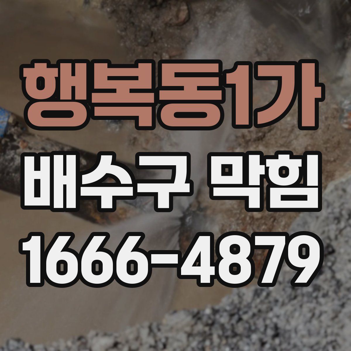 행복동1가 배수구 막힘