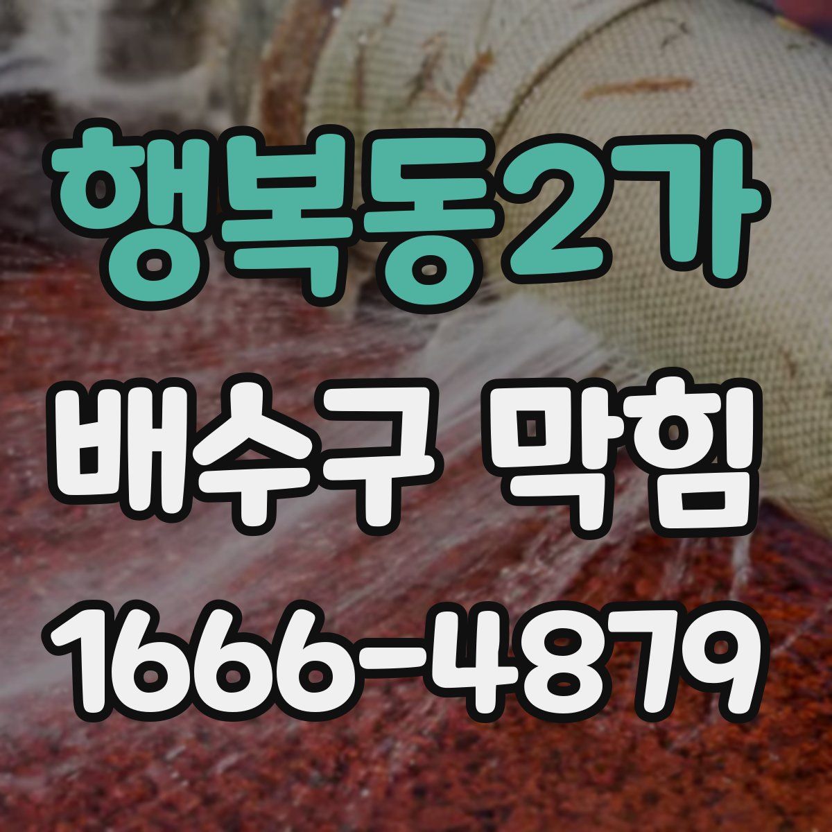 행복동2가 배수구 막힘
