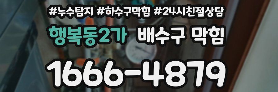 행복동2가 배수구 막힘