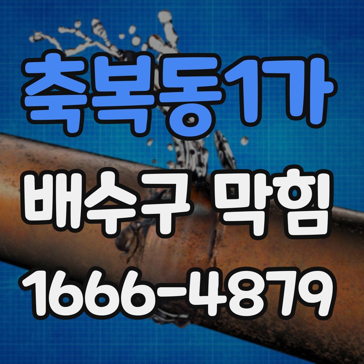 축복동1가 배수구 막힘