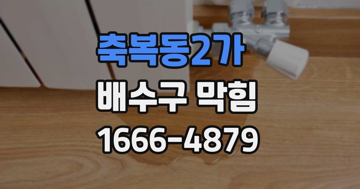축복동2가 배수구 막힘