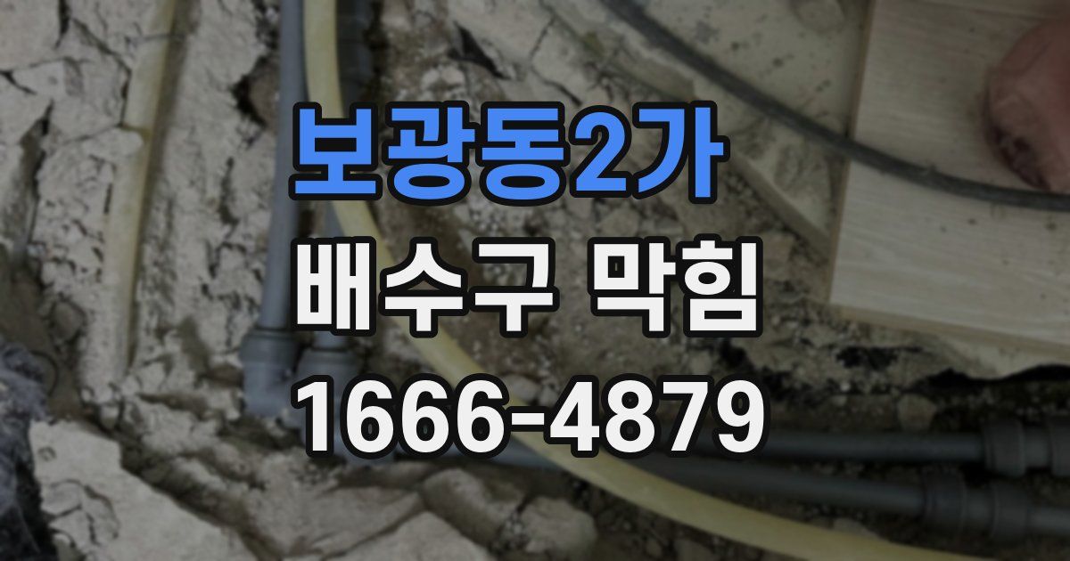 보광동2가 배수구 막힘