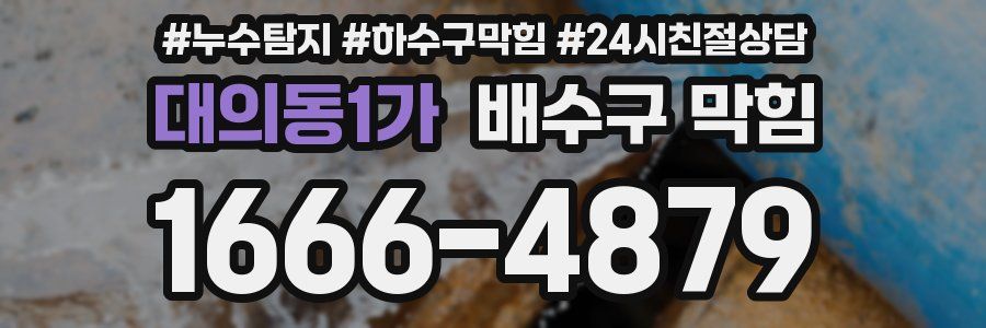 대의동1가 배수구 막힘
