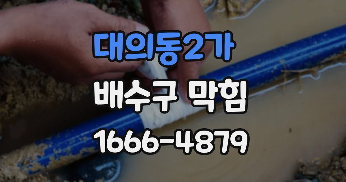 대의동2가 배수구 막힘