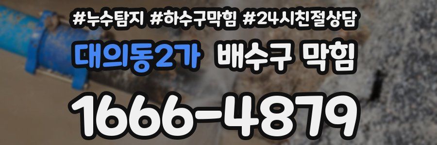 대의동2가 배수구 막힘
