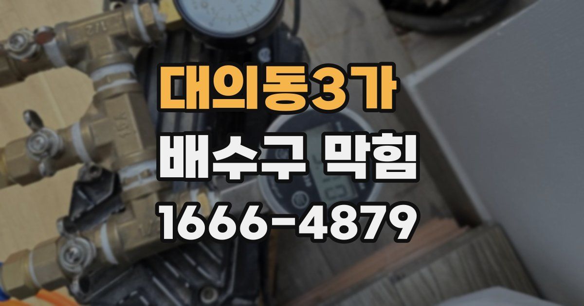 대의동3가 배수구 막힘