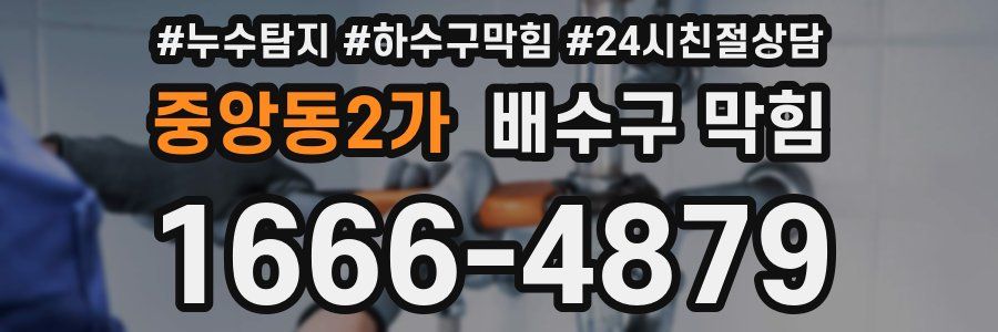 중앙동2가 배수구 막힘