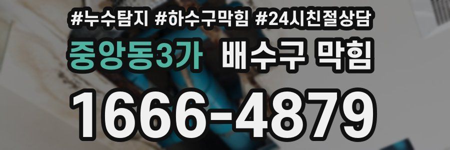 중앙동3가 배수구 막힘