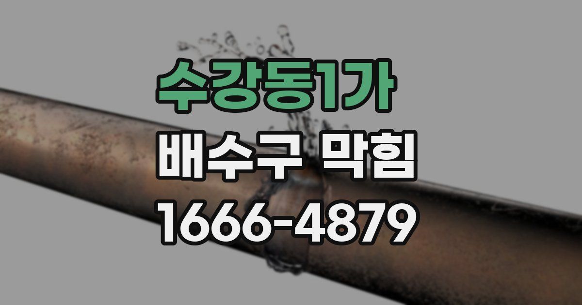 수강동1가 배수구 막힘