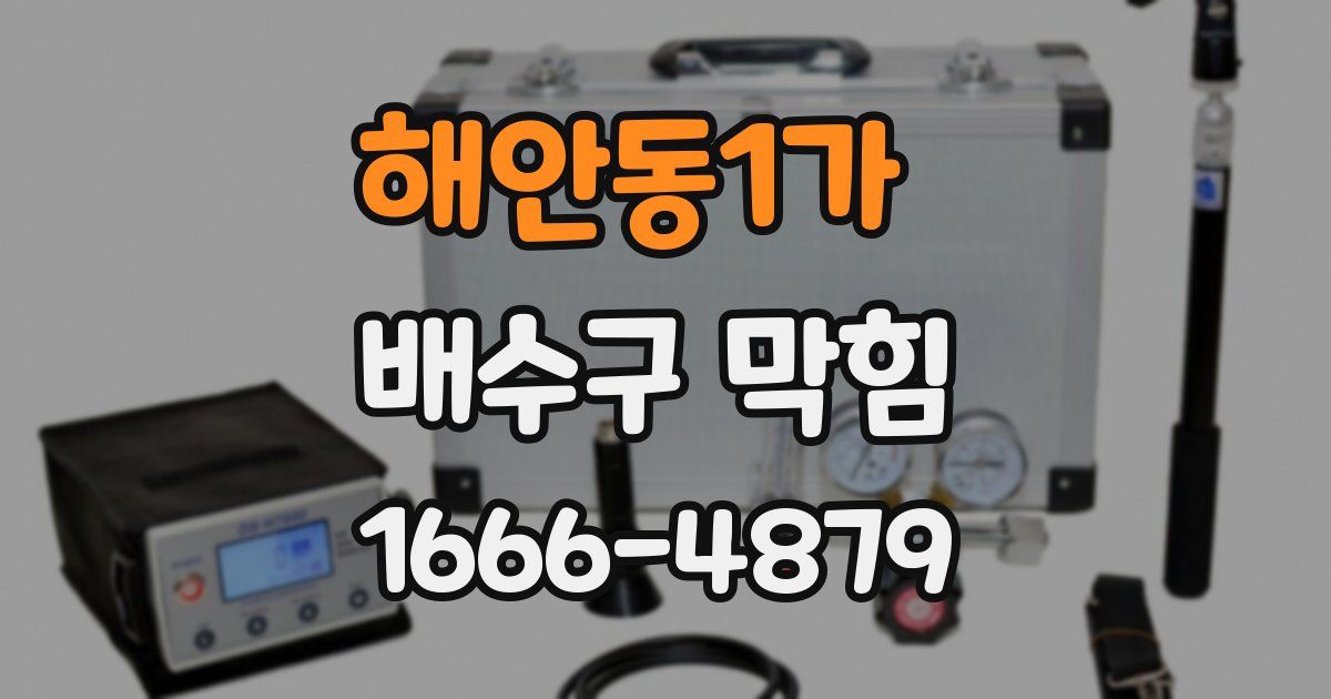 해안동1가 배수구 막힘