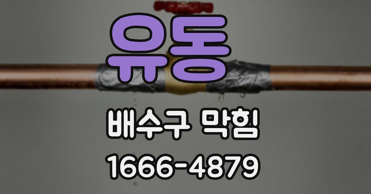 유동 배수구 막힘