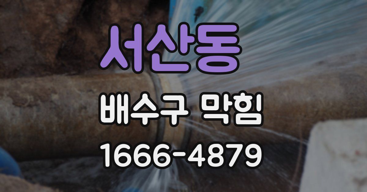 서산동 배수구 막힘
