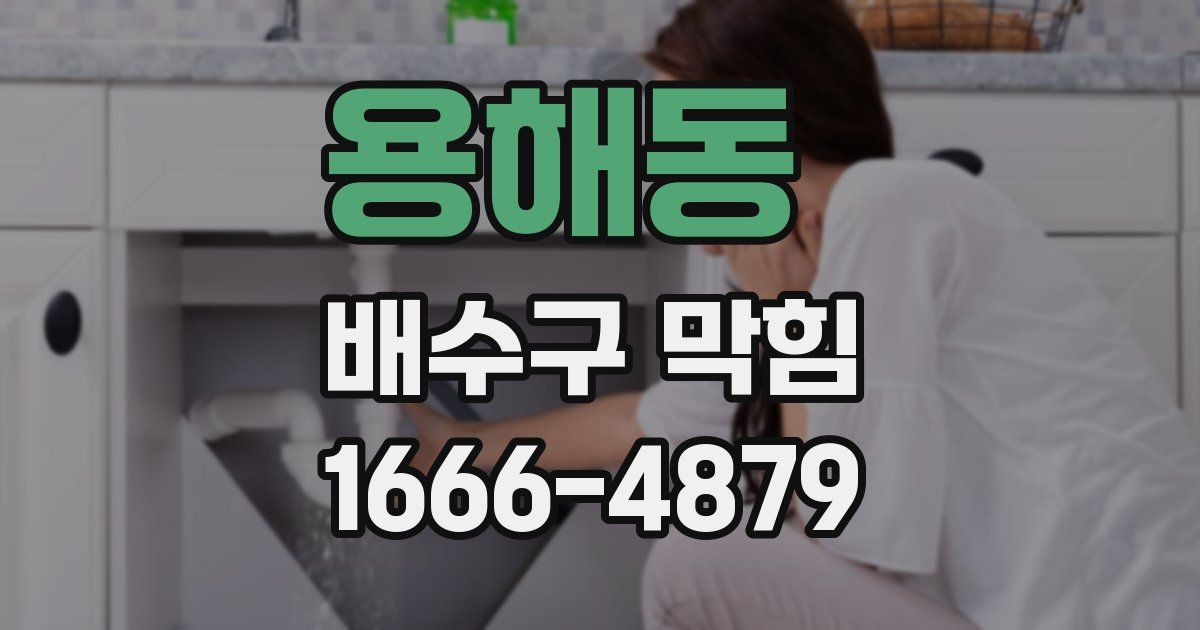 용해동 배수구 막힘
