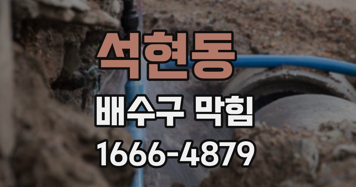 석현동 배수구 막힘