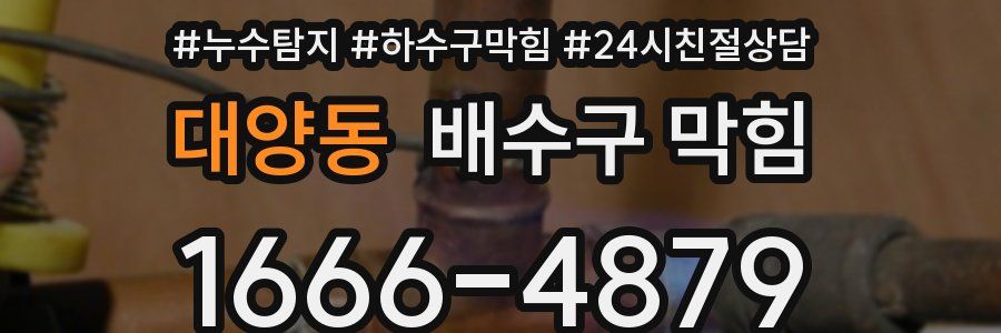 대양동 배수구 막힘
