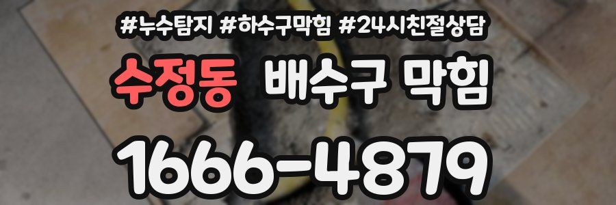 수정동 배수구 막힘