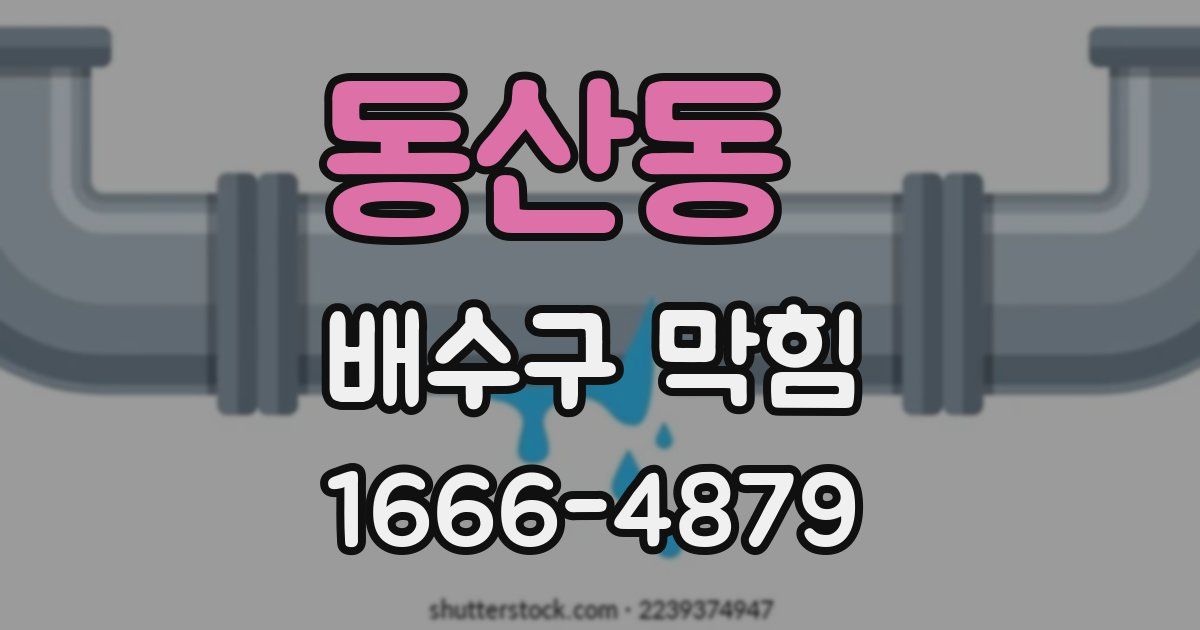 동산동 배수구 막힘