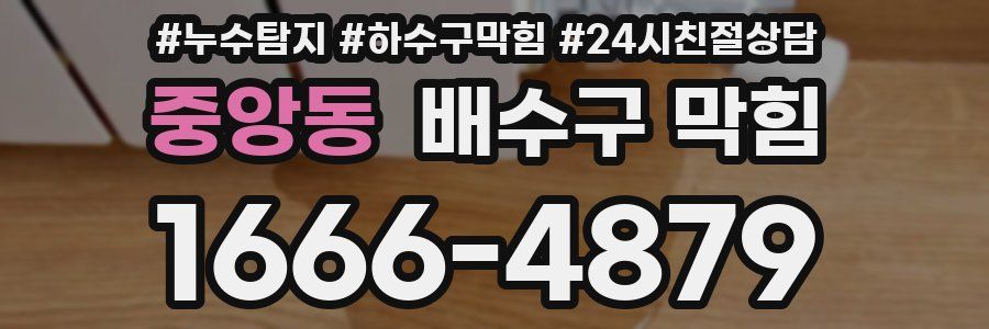 중앙동 배수구 막힘