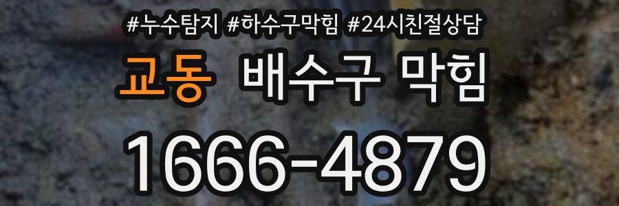 교동 배수구 막힘