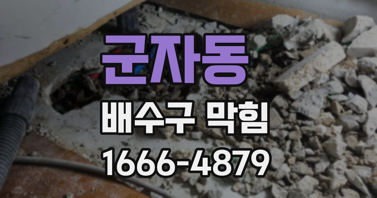 군자동 배수구 막힘