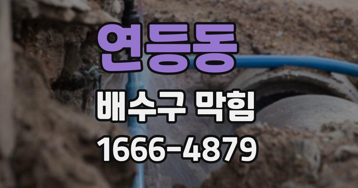 연등동 배수구 막힘