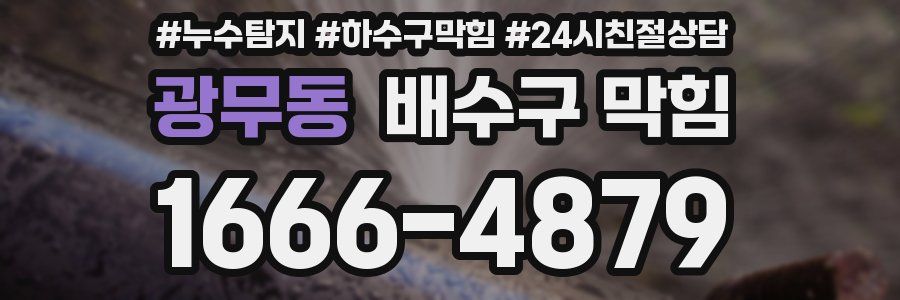 광무동 배수구 막힘