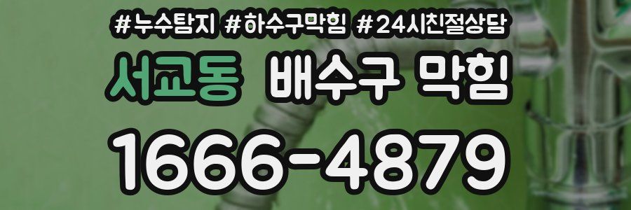 서교동 배수구 막힘