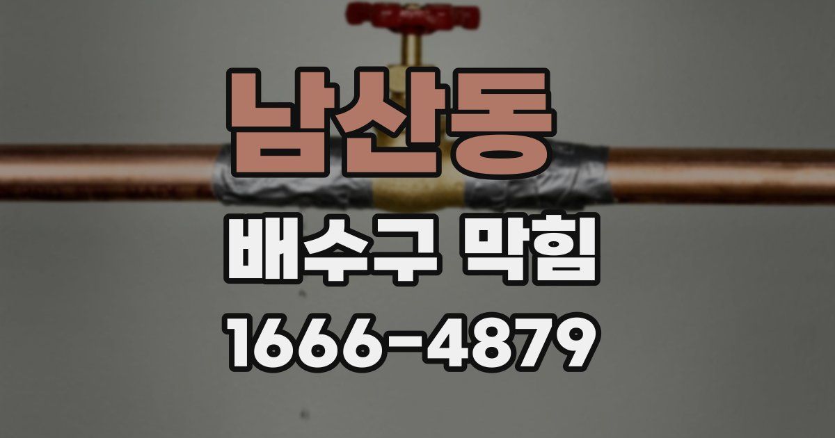 남산동 배수구 막힘