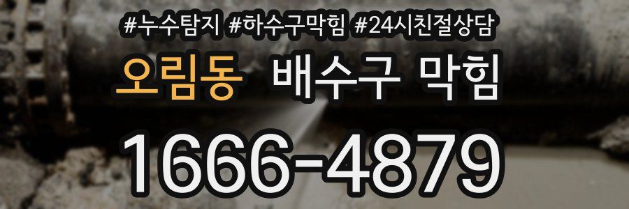 오림동 배수구 막힘