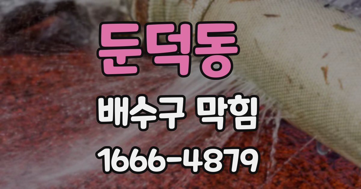 둔덕동 배수구 막힘