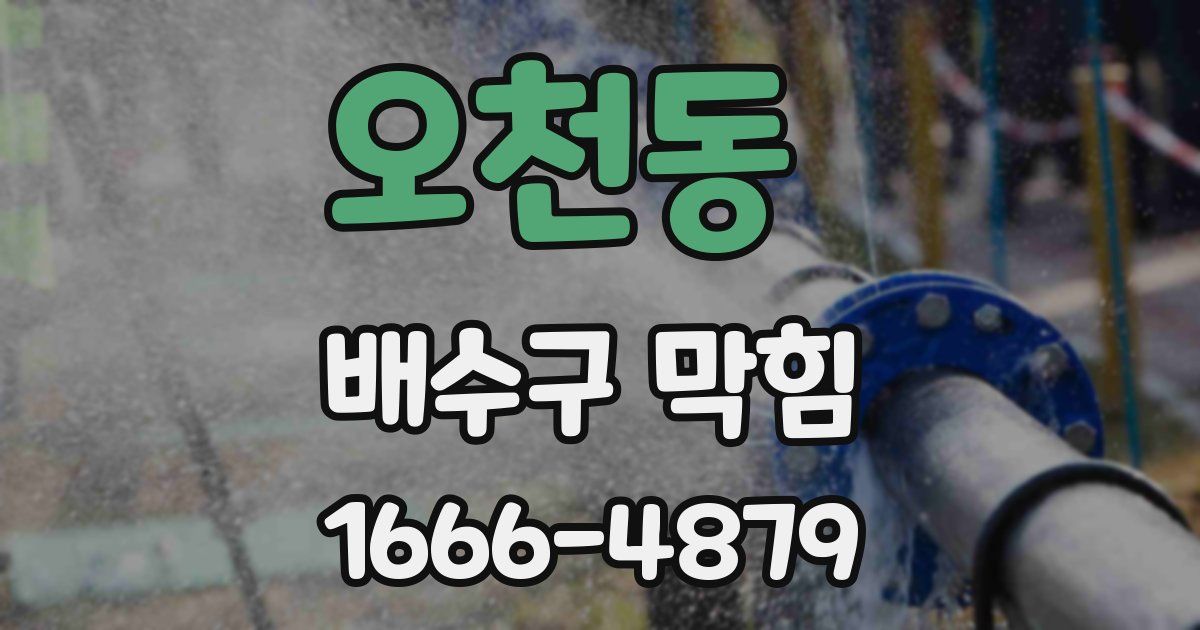 오천동 배수구 막힘