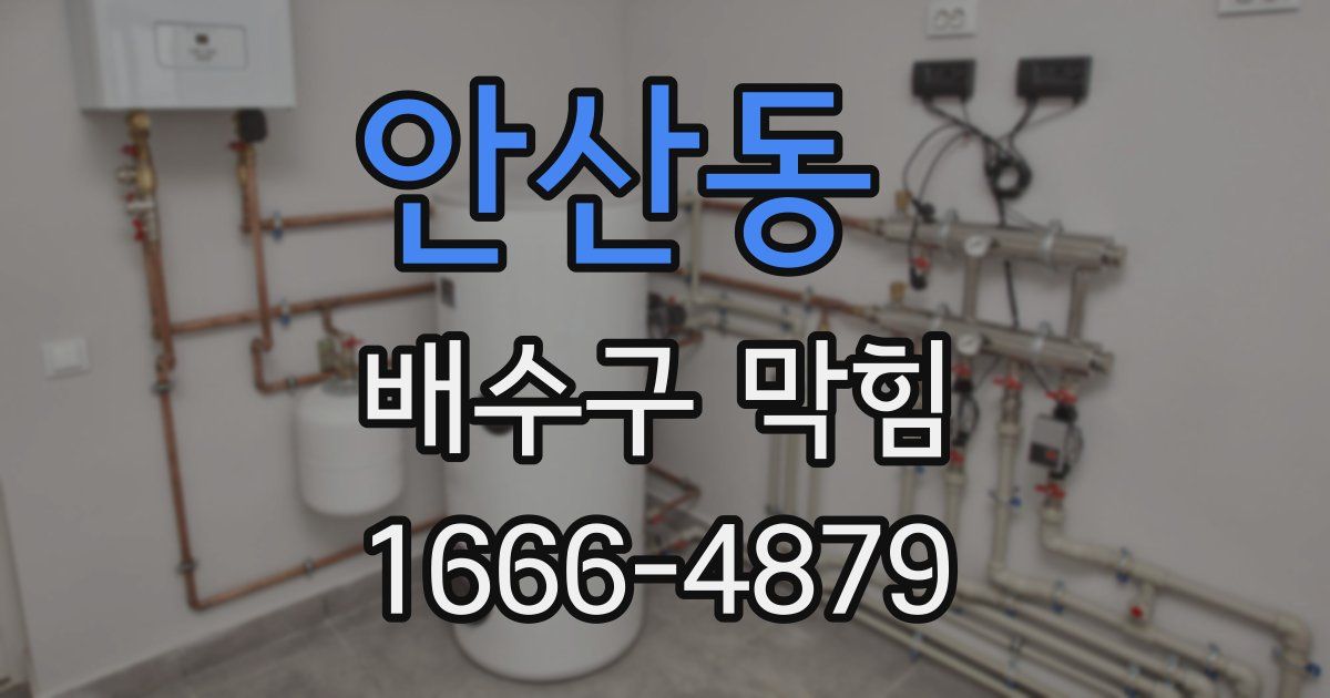 안산동 배수구 막힘
