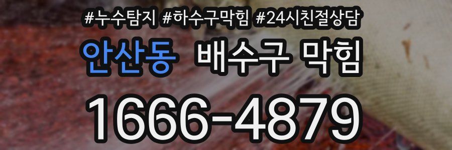 안산동 배수구 막힘