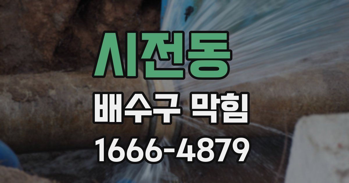 시전동 배수구 막힘