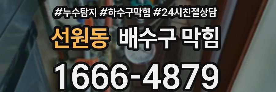 선원동 배수구 막힘