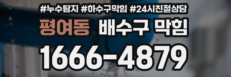 평여동 배수구 막힘