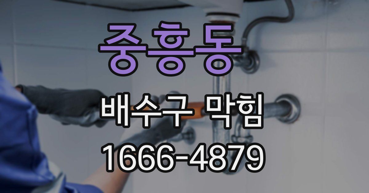 중흥동 배수구 막힘