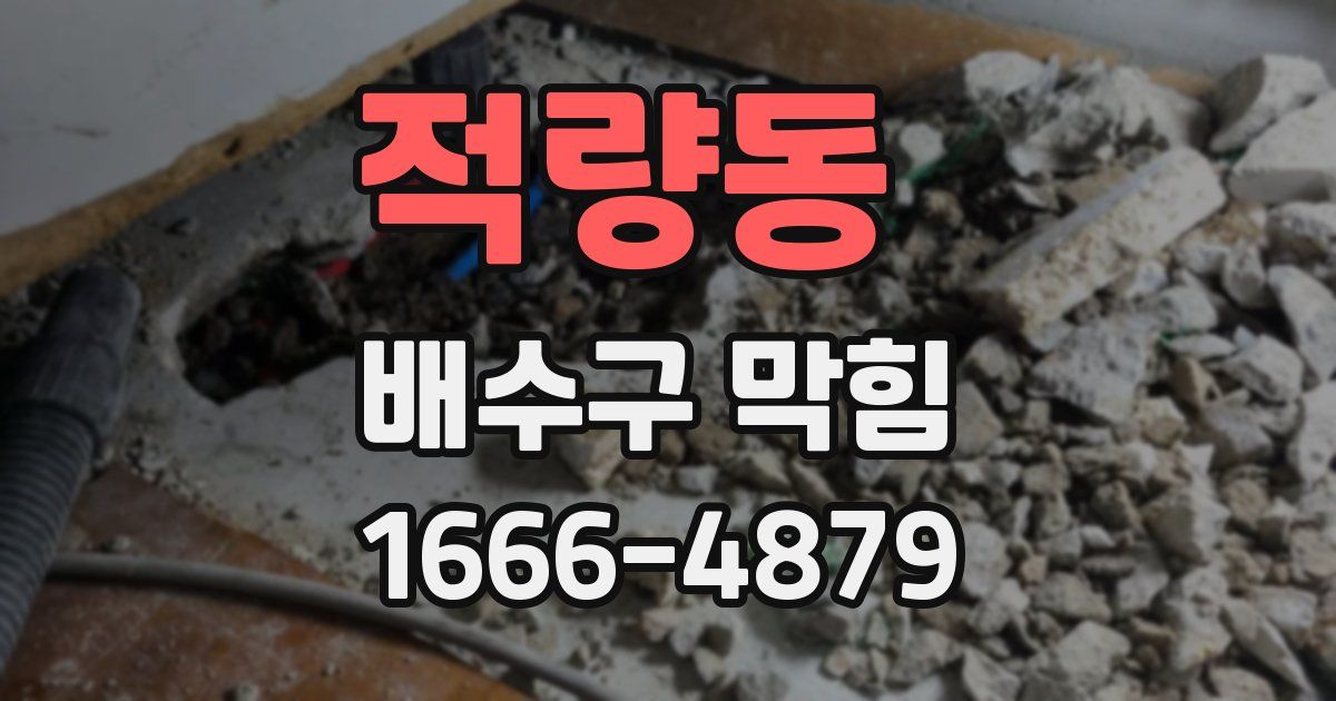 적량동 배수구 막힘