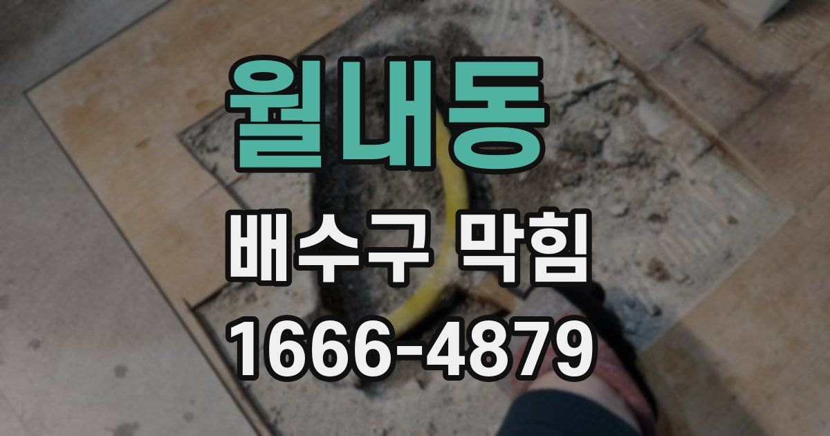 월내동 배수구 막힘