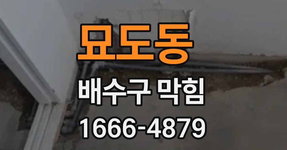 묘도동 배수구 막힘