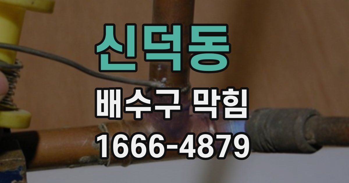 신덕동 배수구 막힘