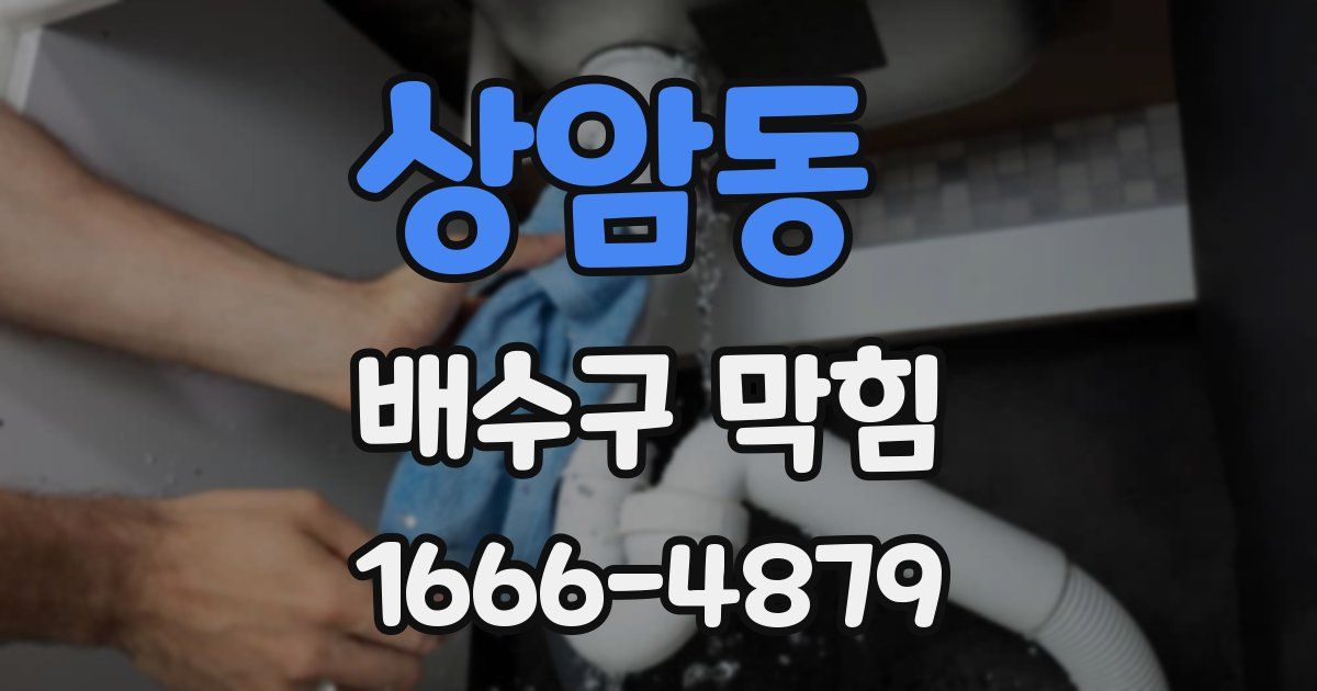 상암동 배수구 막힘