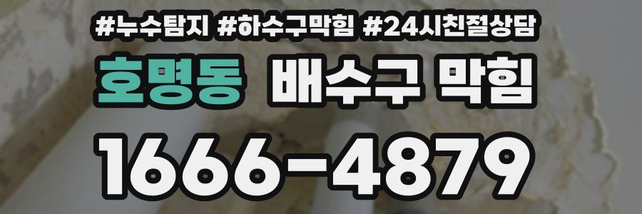 호명동 배수구 막힘