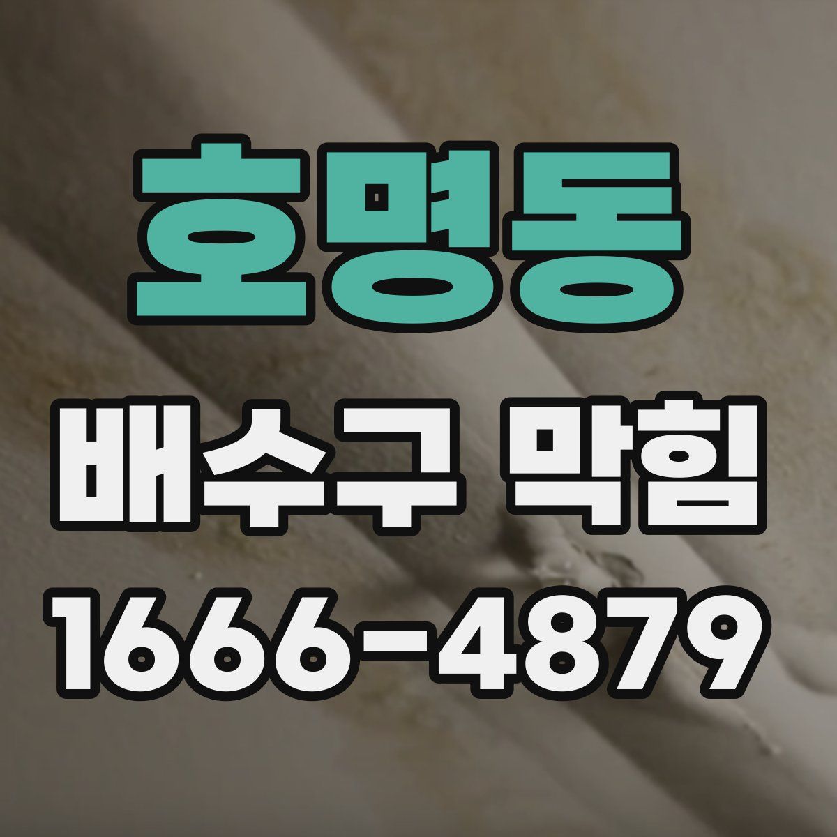 호명동 배수구 막힘