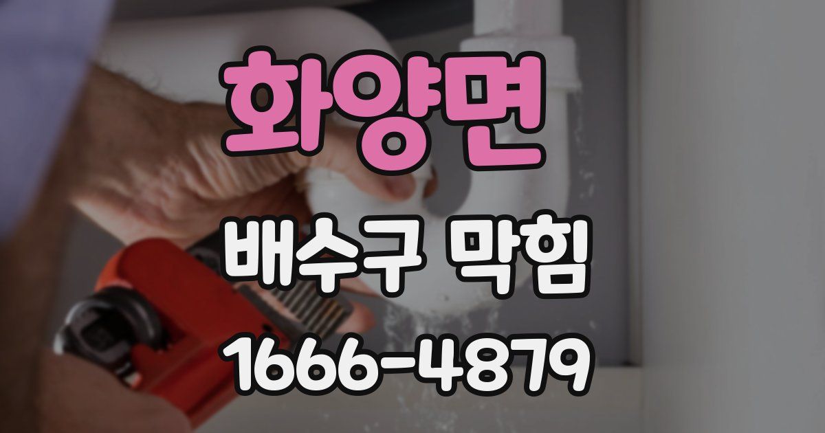 화양면 배수구 막힘