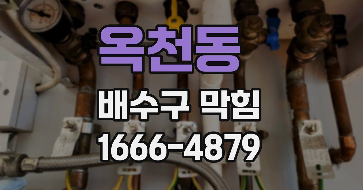 옥천동 배수구 막힘