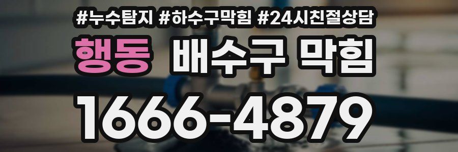 행동 배수구 막힘