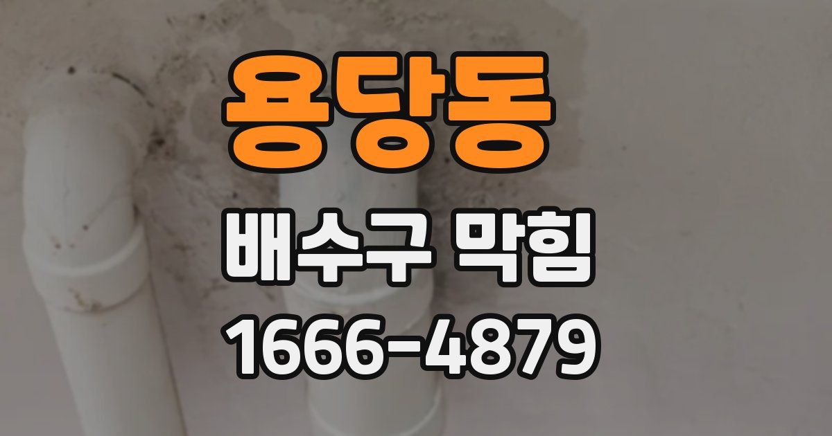 용당동 배수구 막힘