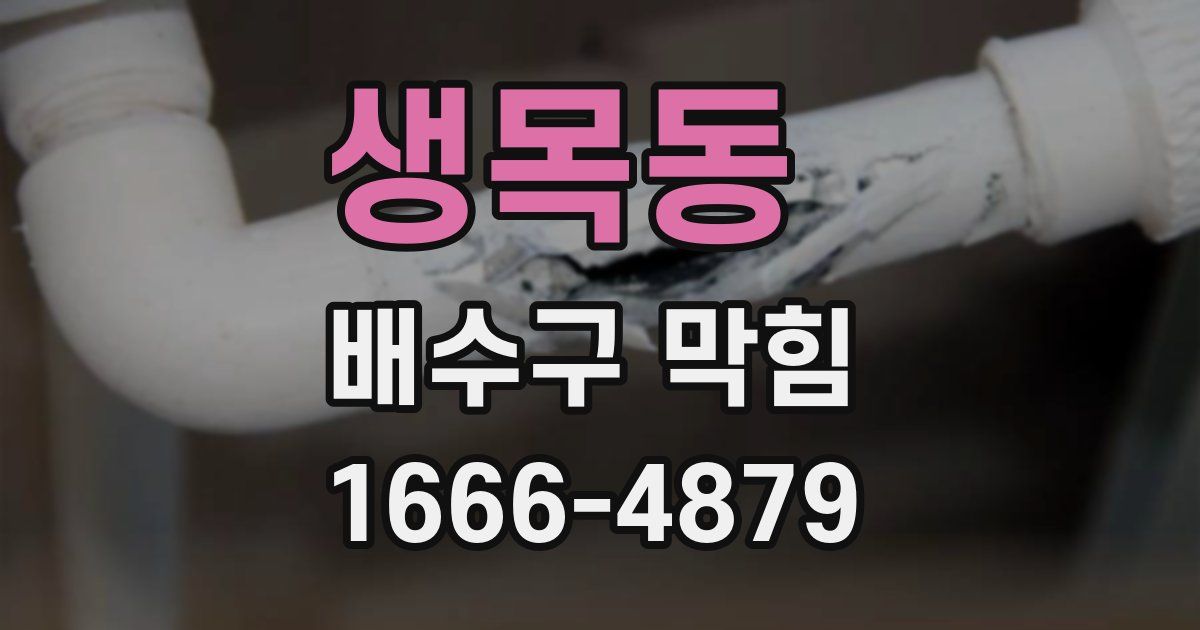 생목동 배수구 막힘